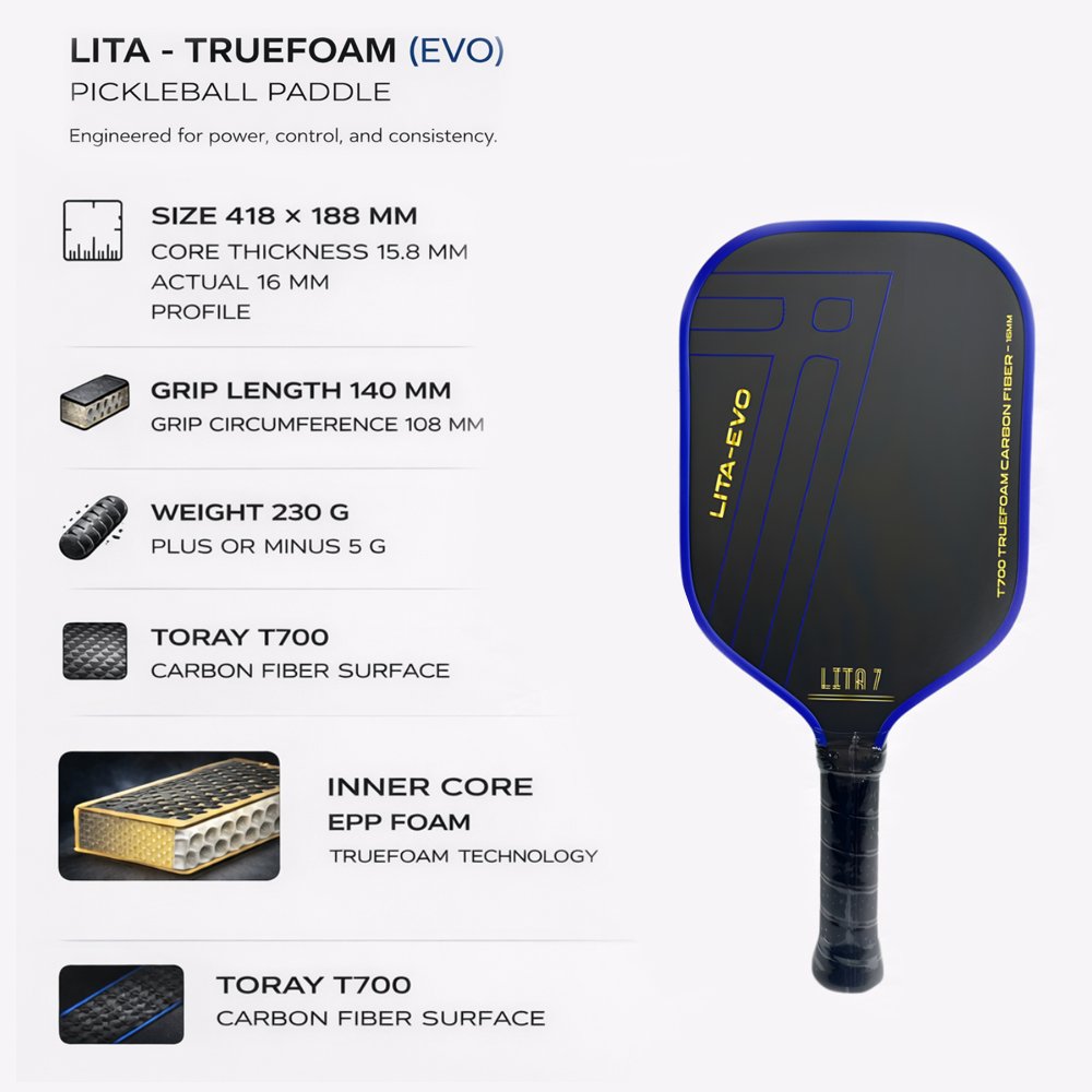 LITA7 EVO Pickleball Paddle - Image 4